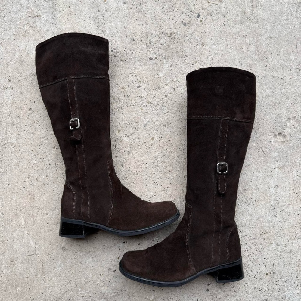 La CANADIENNE Dark Brown Suede riding Boots